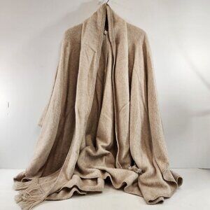 Alpaca Wool Cape w/ Attached Scarf Made in Peru